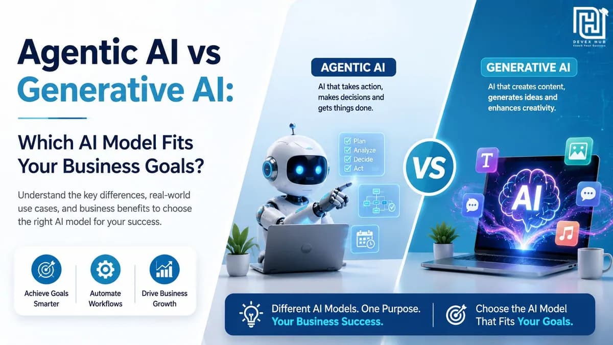 Agentic AI vs Generative AI: Which AI Model Fits Your Business Goals?
