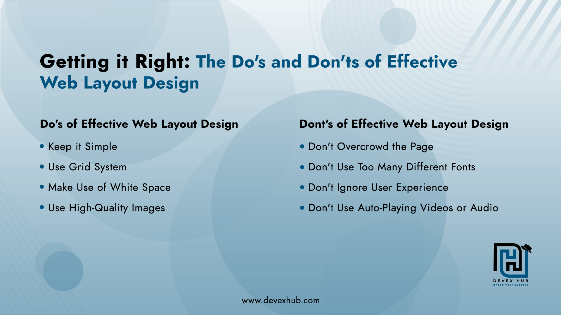 Getting it Right: The Do's and Don'ts of Effective Web Layout Design